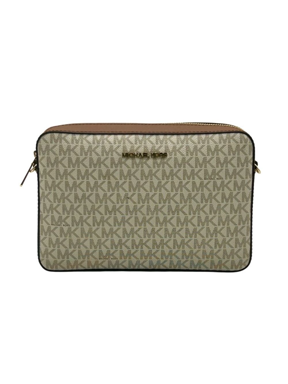 Michael Kors Cream Monogram Coated Canvas Crossbody Bag